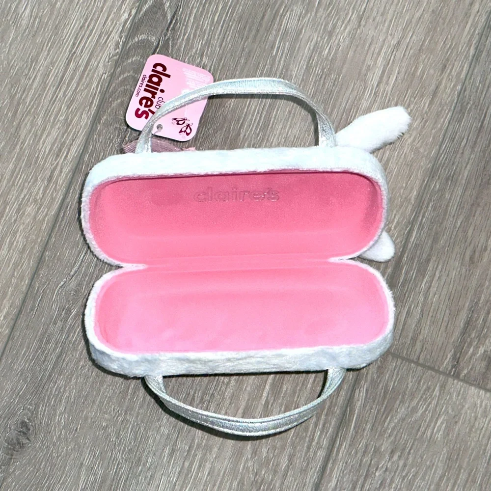 NWT White Ballerina Bunny Eyeglass Hard Shell Case from Claire’s
